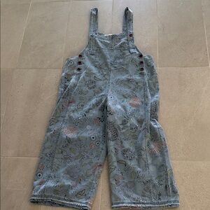 Floral Patterned Overalls